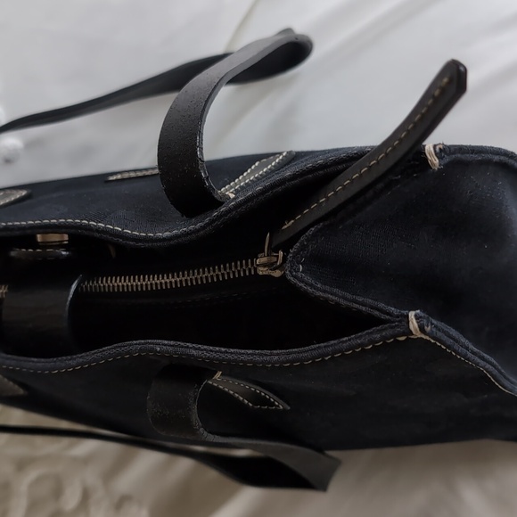 Dooney & Bourke ♣️ Black Canvas/ Leather Tote-Satchel - Picture 11 of 17